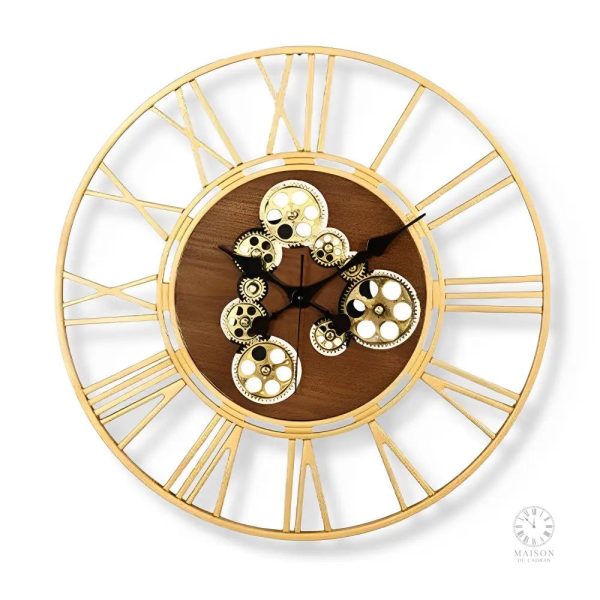 Horloge avec design d'engrenage en mouvement