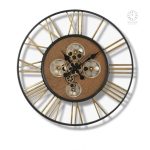 Horloge murale contemporaine avec effet d'engrenage