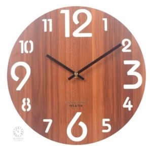 Horloge murale en bois massif, style contemporain