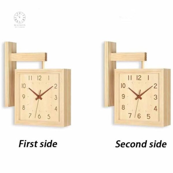 Horloge murale design en bois