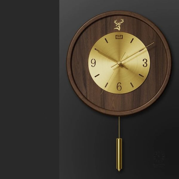 Horloge murale en bois, touche naturelle et chic