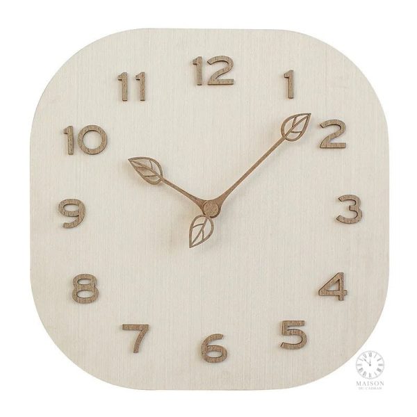 Accessoire déco : horloge murale en bois