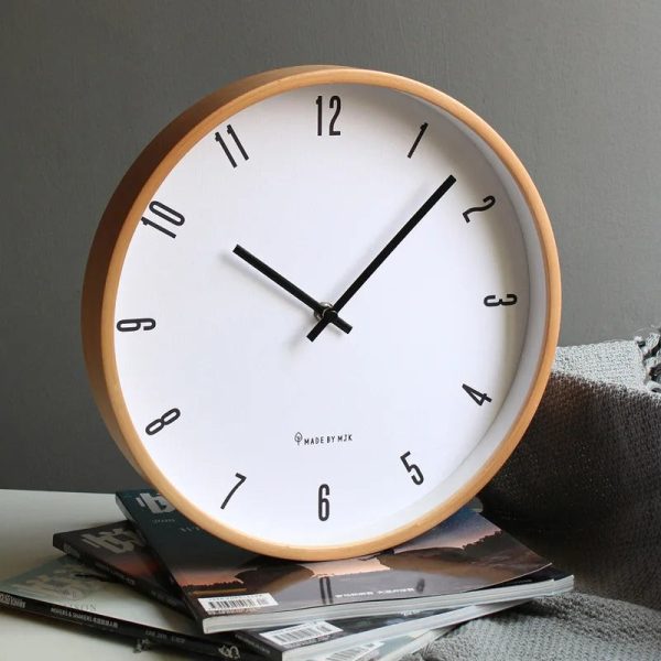 Horloge décorative en bois inspirée du Japon