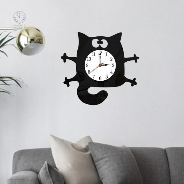 Accessoire mural chat qui ajoute une touche amusante à votre espace