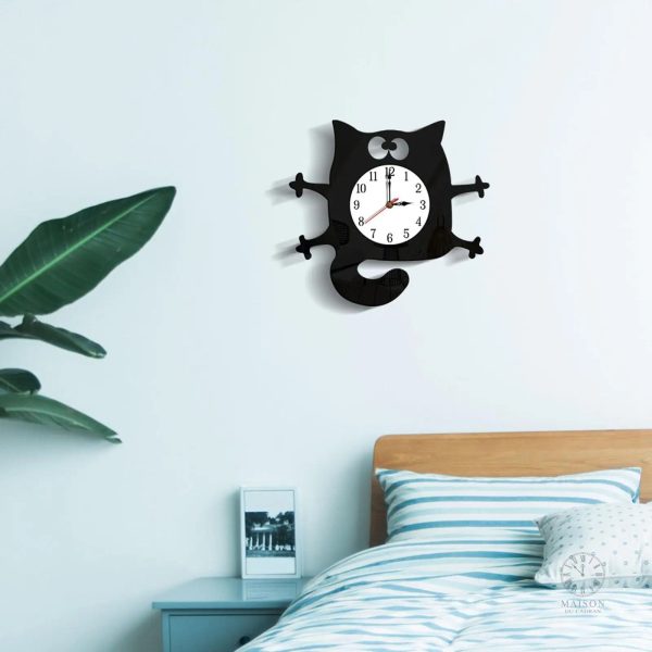 Horloge décorative chat pour les amoureux des félins et du style
