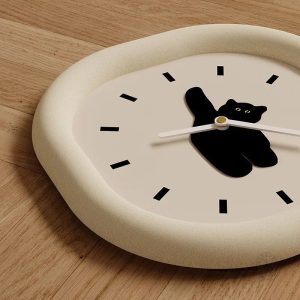 Horloge chat décorative pour intérieur