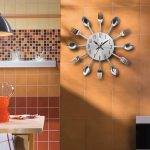 Horloge murale cuisine élégante et moderne