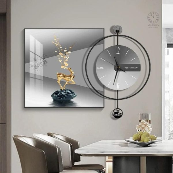 Horloge murale au design élégant pour salon