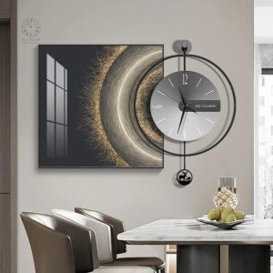 Horloge décorative murale avec style contemporain