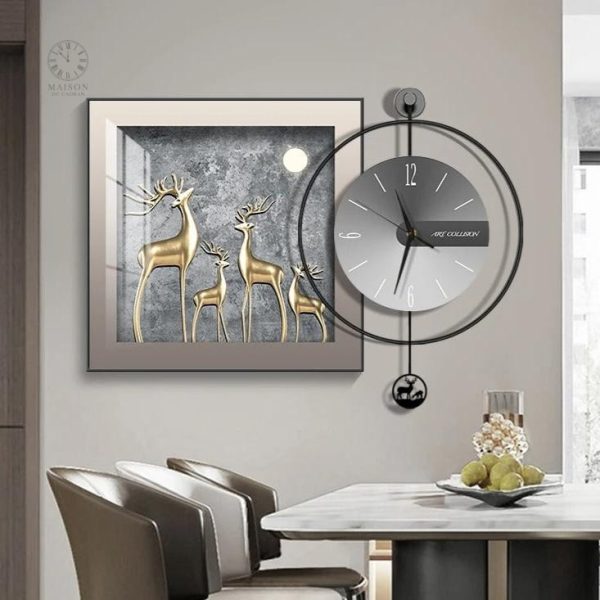Horloge murale chic avec finition soignée