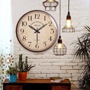 Horloge murale design en bois naturel