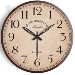 Élégante horloge murale en bois moderne
