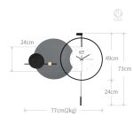 Horloge murale stylée au design abstrait