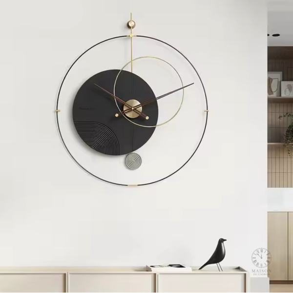 horloge-murale-design-pour-salon-1 Horloge murale design pour salon moderne