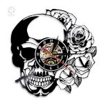 Horloge murale disque vinyle au design rétro