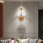Horloge Murale Design Élégante en Doré