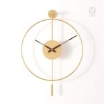 Accessoire Décoratif : Horloge Murale Dorée