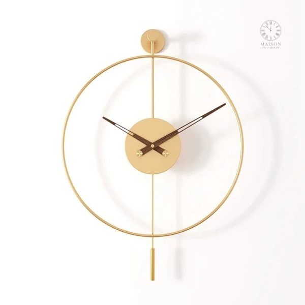 Accessoire Décoratif : Horloge Murale Dorée