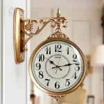 Horloge murale double face moderne pour intérieur