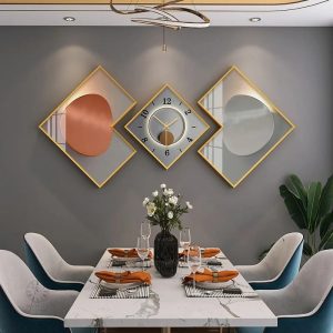 Horloge Murale Éclat Géométrique Design Luxe