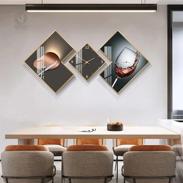 Horloge murale raffinée au design géométrique