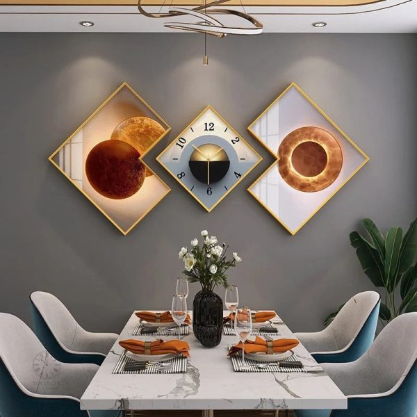 Horloge au style géométrique, parfaite pour votre mur