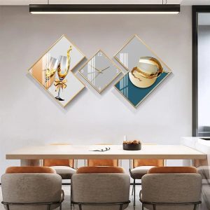 Horloge murale en design éclat géométrique moderne