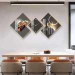 Horloge murale luxe avec éclat géométrique raffiné
