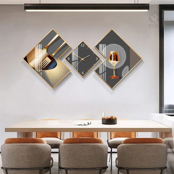 Horloge décorative géométrique au style contemporain