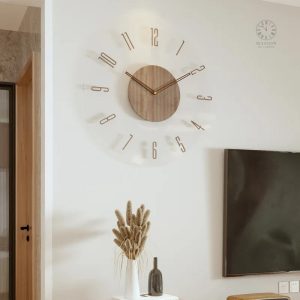Horloge en bois chic pour une touche moderne