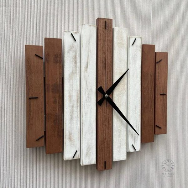 Horloge en bois minimaliste pour décoration intérieure