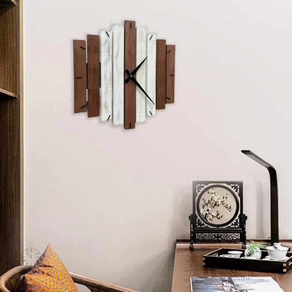 Horloge murale design en bois naturel