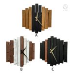 Horloge moderne en bois, accessoire décoratif chic