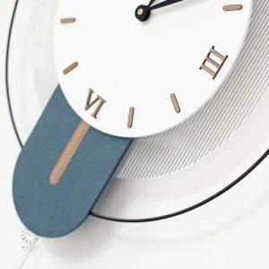 Horloge murale bois nordique, style scandinave