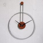 Accessoire décoratif horloge en fer, style urbain