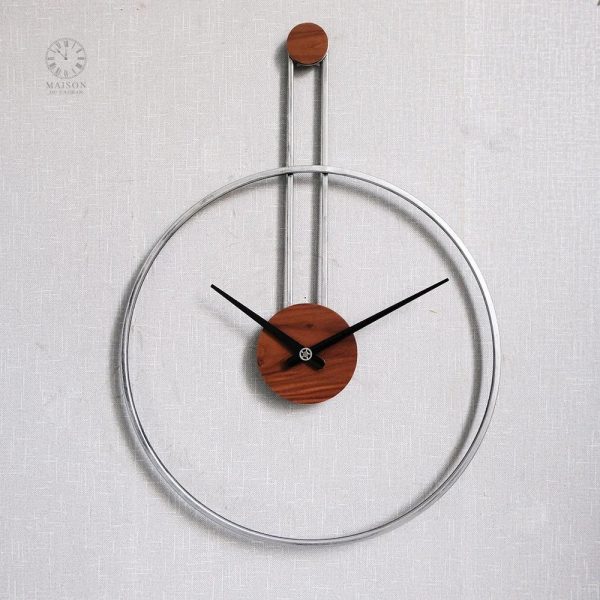 Accessoire décoratif horloge en fer, style urbain