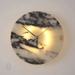 Horloge Murale Design Éclatante en Marbre