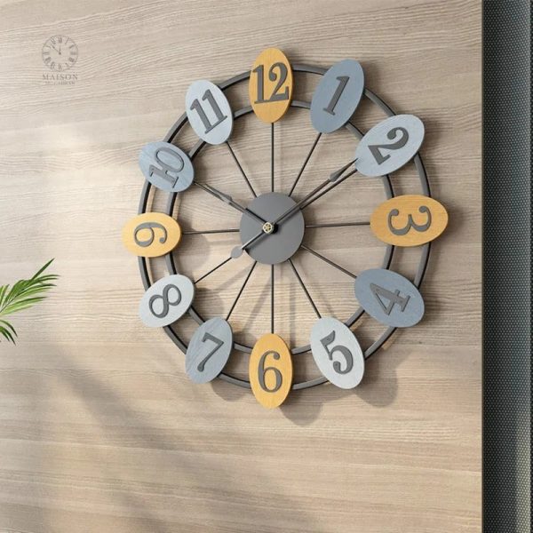 Horloge Décorative en Métal pour Intérieur