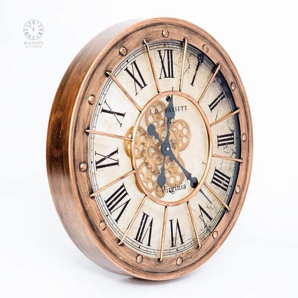 Horloge murale unique avec effet d'engrenage