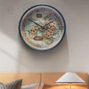 Horloge Engrenage Tournant murale moderne