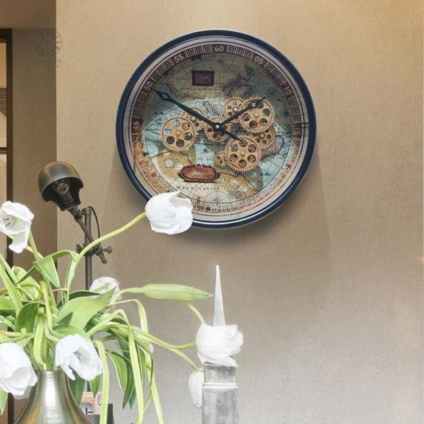 Horloge murale décorative avec effet mécanique