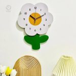 Horloge Murale Fleur au design floral élégant et décoratif