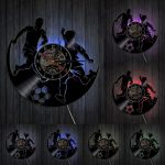 Horloge Murale Football LED au design sportif