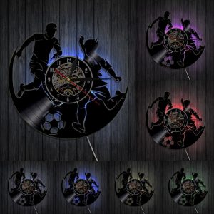 Horloge Murale Football LED au design sportif