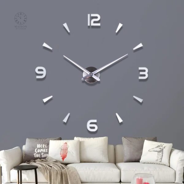 Horloge murale décorative à grand format