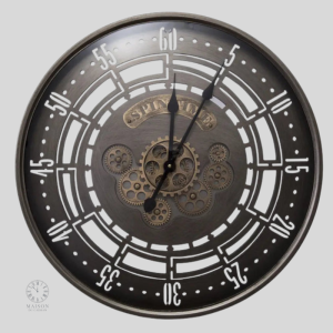 Horloge Murale Industrielle avec Engrenage