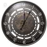Horloge moderne avec éléments d'engrenage visibles