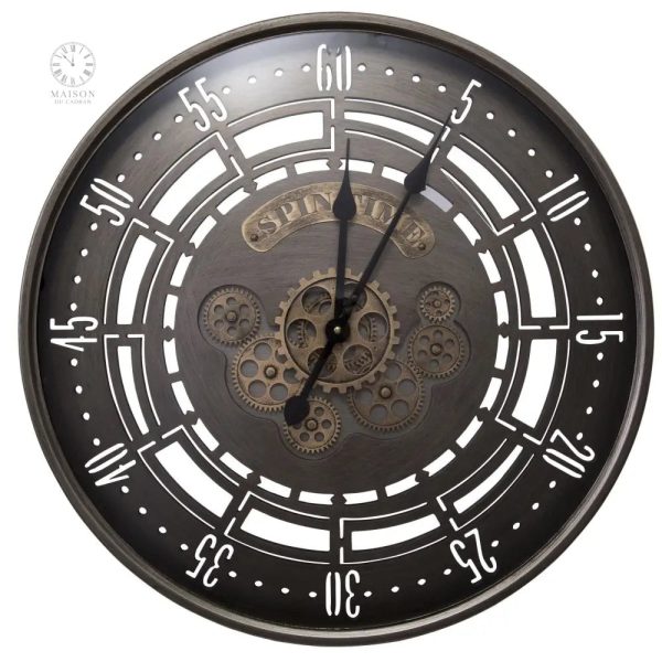 Horloge moderne avec éléments d'engrenage visibles