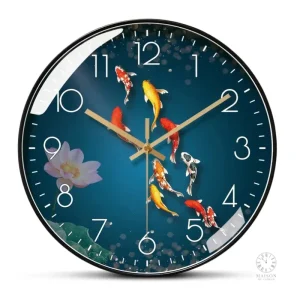 Horloge murale inspirée de l'esthétique japonaise