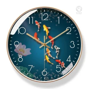 Horloge murale unique avec motifs japonais raffinés